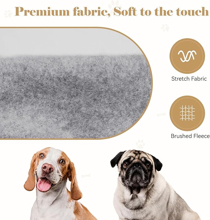 Dog Sweater & Hoodie - Solid Soft Brushed Fleece Dog Clothes with Pocket(Grey-XL)