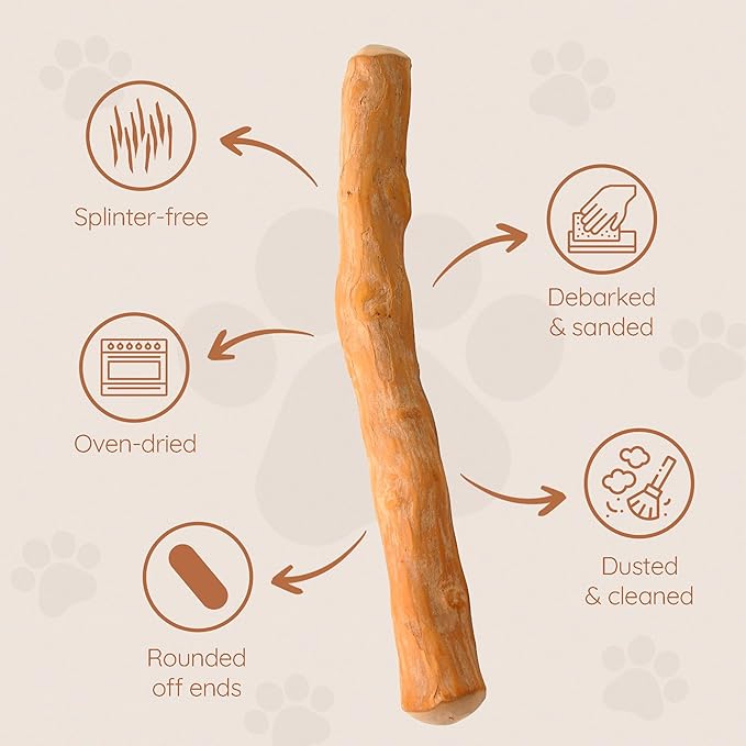 Wildfang® Coffee Wood Dog Chew, Small - Tough Chew Toys for Aggressive Chewers, Dog Teething Toys for Puppies, Training for Chewing Muscles, Coffee Tree Sticks for Small Dogs (22-33 lbs)