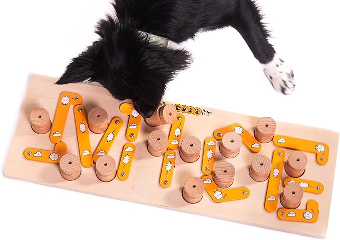MICE - Cat and Dog Treat Puzzle, Interactive Wooden Toy for Cats and Dogs - Puzzle Feeder for Mental and Physical Exercise, Enhances Natural Instincts
