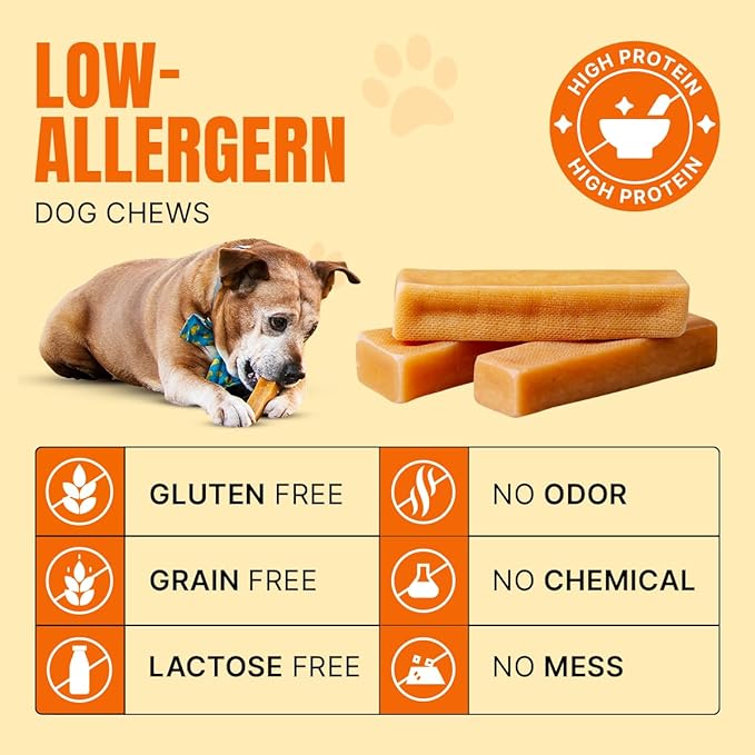 Tibetan Dog Chew 2 lb Yak Cheese Sticks Natural Handmade Treats for Extra Large Dogs, LongLasting and Easy to Digest with No Additives, Rawhide, Grains, or Gluten, Perfect for Aggressive Chewers, Bulk