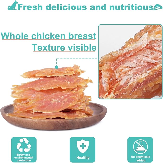 Chicken Jerky for Dogs Treats Training Snacks Dog Chew Treats Rawhide Free for Small and Large Dog 1lb/454g