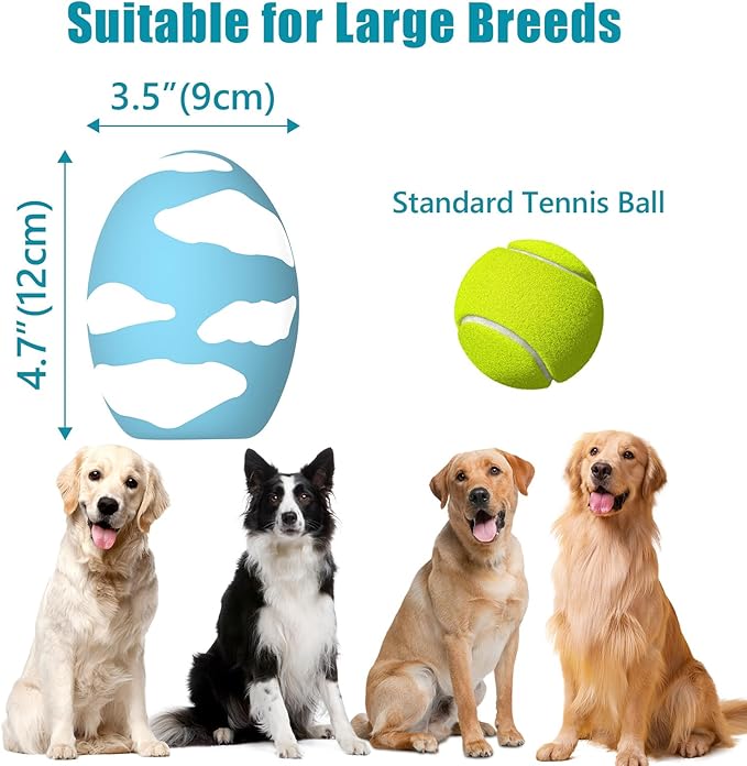 Dog Toys, Squeaky Latex Rubber Bouncy Balls, Squeaky Egg Dog Toys Balls, 6 Pack Interactive Squeak Dog Toy Set for Medium Large Breeds Dogs (6 Pack, Large)
