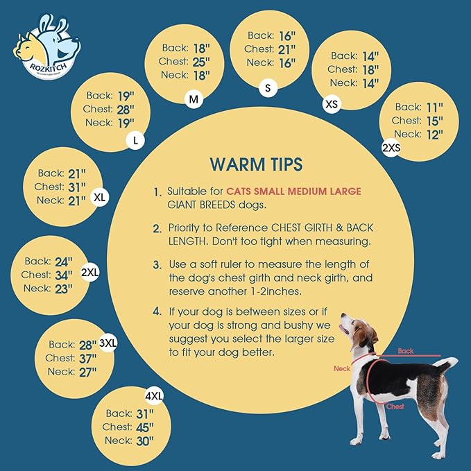 ROZKITCH Fleece Small Dog Pajamas, Pet Windproof Warm Cold Weather Jacket Vest with Luminous Zipper, Jumpsuit Apparel Outfit Clothes for Small Medium Large Dog L-Pink XS