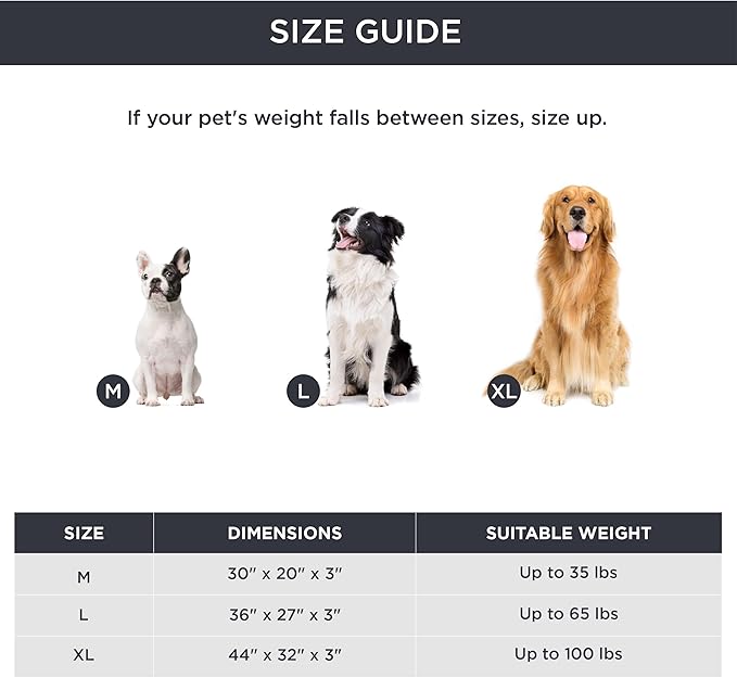 Bedsure Self Warming Dog Beds Large Sized Dog - Extra-Large Puppy Bed with Removable Washable Cover, Orthopedic Egg Crate Foam Pet Mat, Suitable for Pet Up to 100 lbs