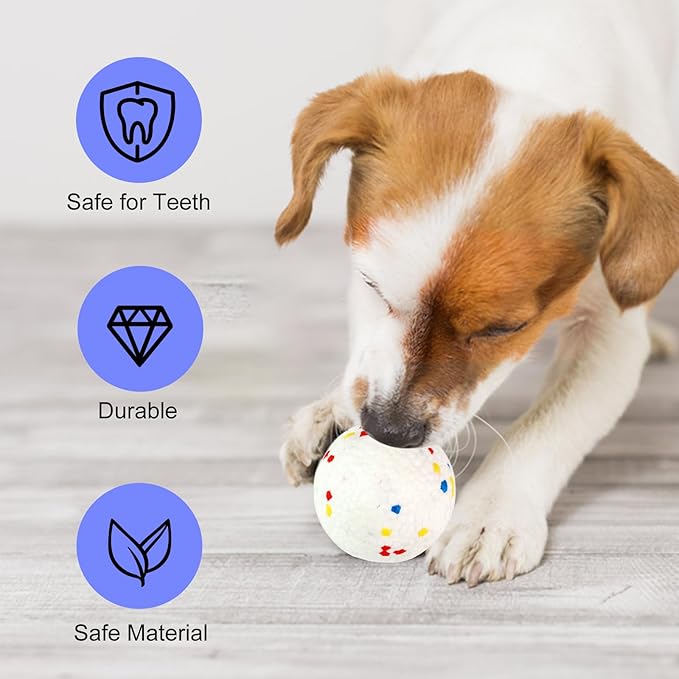Dog Balls 4pack Tennis Balls for Dogs, Ball Toys for Large Medium Small Dog and Puppies, Perfect for 2.2" Automatic Mini Dog Ball Launcher (ETPU Material)