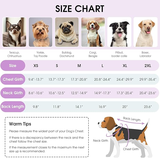 Queenmore Dog Winter Coat, Cold Weather Fleece Jacket for Dogs, Waterproof Reflective Reversible, for Small, Medium and Large Dogs (Tie-Dye, XL)