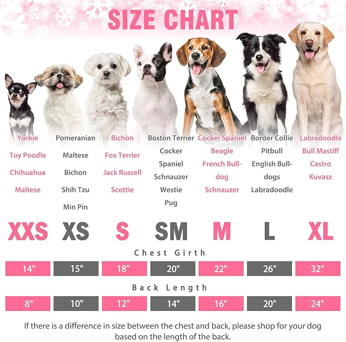 SCENEREAL Dog Pajamas for Small Medium Sized Dogs - Soft, Warm Pet Sweater Clothes, Pink Puppy Onesie Outfits for Doggie Winter Christmas - Dog Jammies Pjs