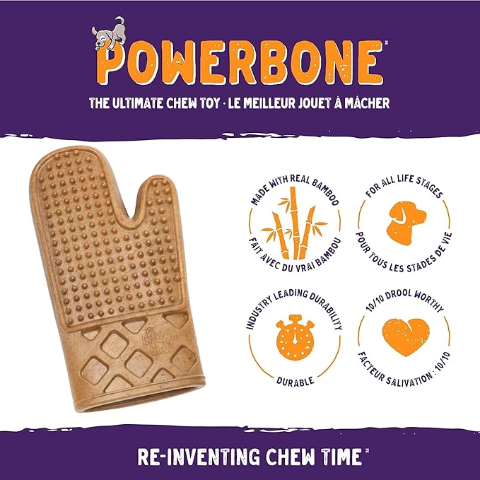 Powerbone Oven Mitt 7" Chew Toys for Dogs