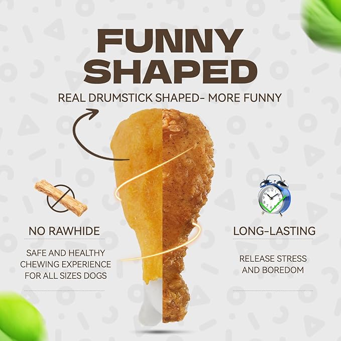 Dog Treats, Chicken Wrapped Calcium Bones Rawhide Free Dog Chews Long Lasting Chicken Training Treats Teeth Cleanning Chewy Snacks for Medium and Large Breed 10.54oz/19-20pcs