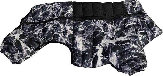Micai Warm Dog Coat - 4 Legs Covered Waterproof Windproof Reflective Vest, Zippered Adjustable Outdoor Snow Jacket for Small Medium Large Dogs - Black M