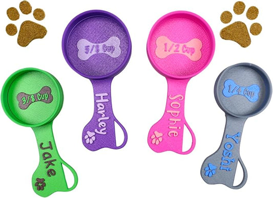 Personalized Dog Food Scoop Custom Scooper Pet Kibble Scoop Food Dispenser Dog Measuring Cup Custom Pet Accessories Gift Idea For Dog Lover (2.7oz - 1/3cup)