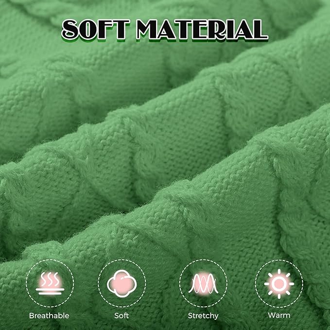Dog Sweaters for Small Medium Large Dogs Girl, Soft Warm Turtleneck Pup Dogs Shirt, Double Knitting Collar for Outdoor Playing, Warm Dog Clothes (2XL,Green)