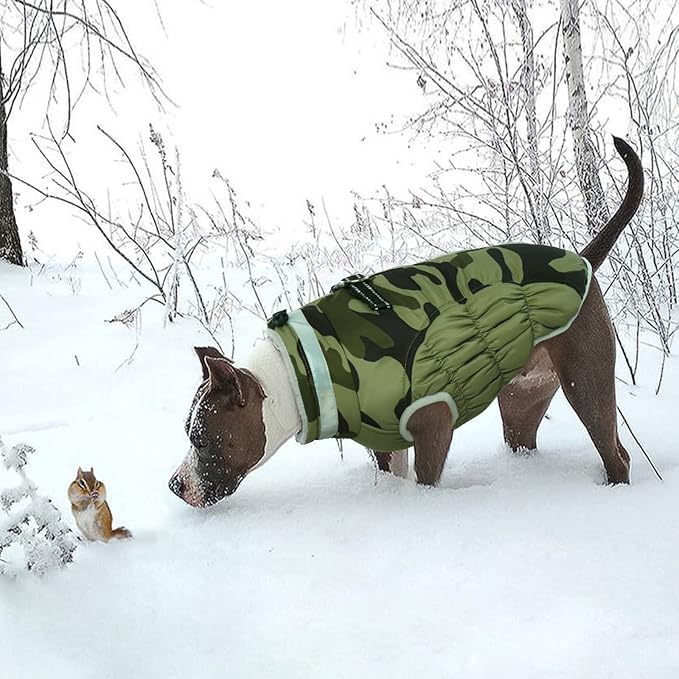 Lelepet Dog Coat Warm Dog Winter Coat Waterproof Dogs Jacket with Harness Built in Reflective Pet Fleece Vest Zip-Up Cold Weather Coats for Extra Large Dogs Turtleneck & Windproof Coats Great Dane 3XL