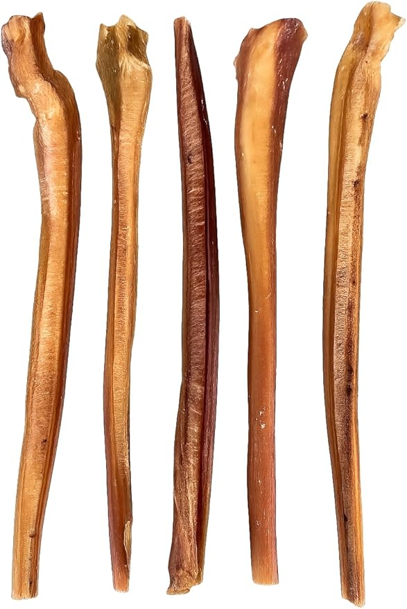 Wild Wolf 12-inch Half-Cut Bully Sticks (1 Pound) 100% Natural and Full of Nutrients - Best for Small to Medium Dogs - Natural Toothbrush - Approximately 12 Sticks - Packed with Love in The USA