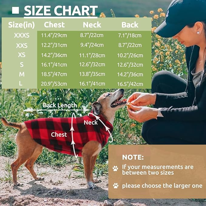KAMA BRIDAL 3 Pack Spring Autumn Winter Coat Pullover Fleece Vest for Cats Small and Medium Dogs - Thin Sweater Red Pink Purple Plaid (XXS)