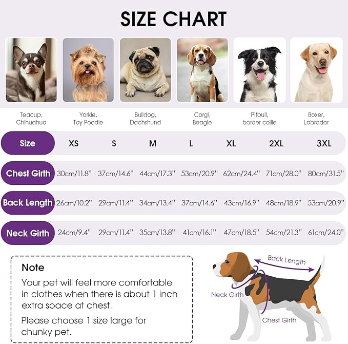 Queenmore Small Dog Sweater, Long Sleeve KnitSweater with Check Pattern, Warm Plaid Doggie Sweaters for Small Medium Dogs, Solid Pull-on Cat Knitwear, Purple S