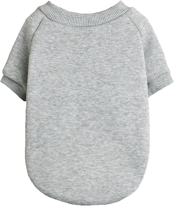Puppy Sweater for Small Dogs Clothes Warm Winter Cat Clothe Pet Sweatshirt Knitwear Doggie Kitten Clothing, Grey, X-Small