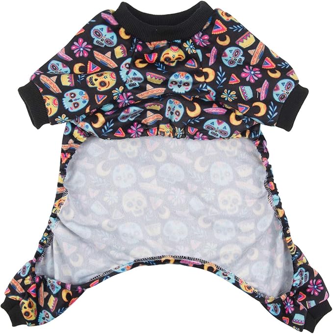CuteBone Small Dogs Outfit Soft Puppy Onesies Pjs Halloween Dog Pajamas Pet Coat Cat Apparel Comfy Doggie Jumpsuit Bodysuit for All Seasons P73XL