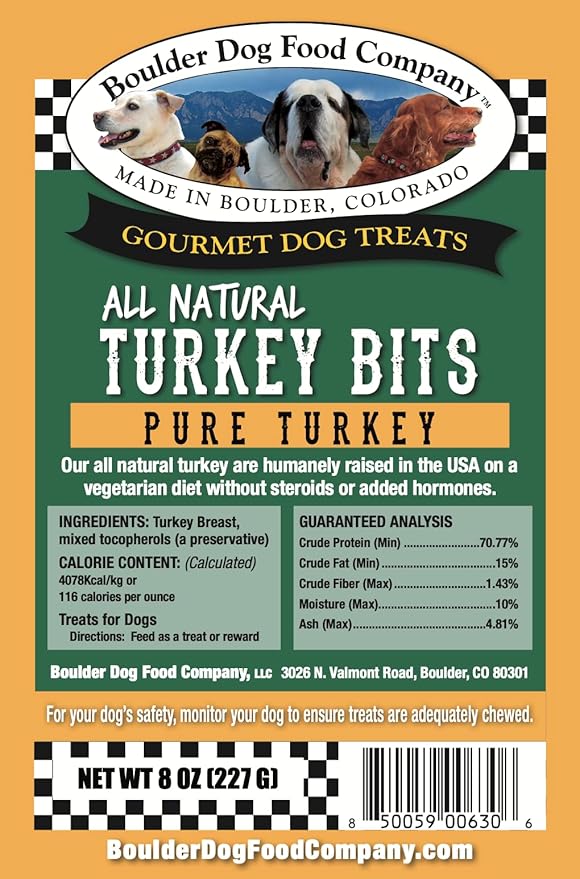 Boulder Dog Food Company Turkey Bits (8 oz x 3-Packs)