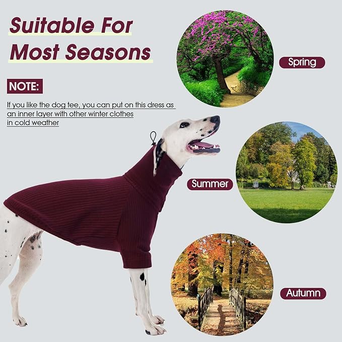 ROZKITCH Dog Shirt with Hoodie Dog Ears Cover 2 in 1, Soft Lightweight Dog Striped T Shirt Pullover Dog Tank with Detachable Ear Wrap, Dog Hoodie Tshirt Dog Boy Girl, Stretchy Sweater WineRed XL