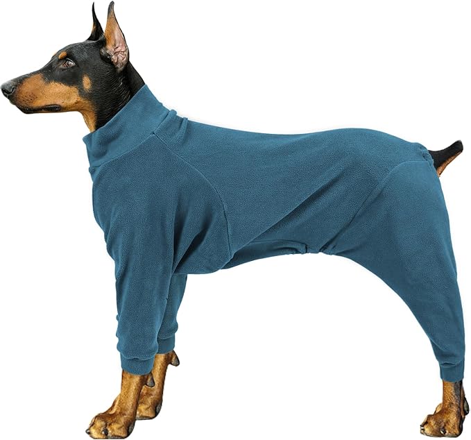 Dog Winter Coat for Small Medium Large Dog Run Walk Sleep Pet Warm Fleece Sweater & Windproof Pajamas Snow Jacket XL Turquoise