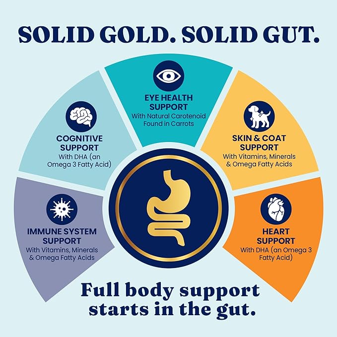 Solid Gold Large Breed Puppy Dog Food Dry Kibble - High Protein Dry Puppy Food for Large Breed Dogs w/Real Bison, Healthy Whole Grain & Probiotics for Gut Health & Digestion - Nutrientboost - 22 LB