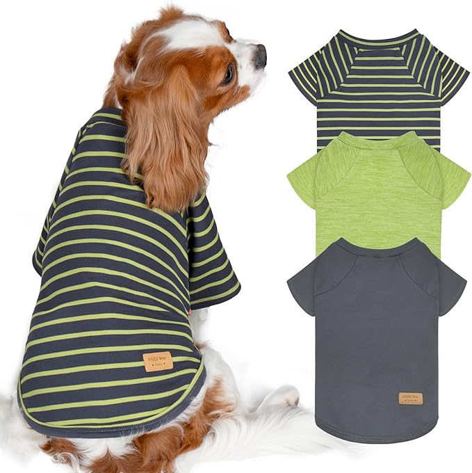 KYEESE 3Pack Dog Sweater Lightweight Dog Sweaters for Small Dogs Male Comfy Dogs Sweatshirt Pet Fleece Sweater with Sleeves Soft Cat Clothes Stretchy Cat Sweaters Pullover Pet Coat for Cold Weather