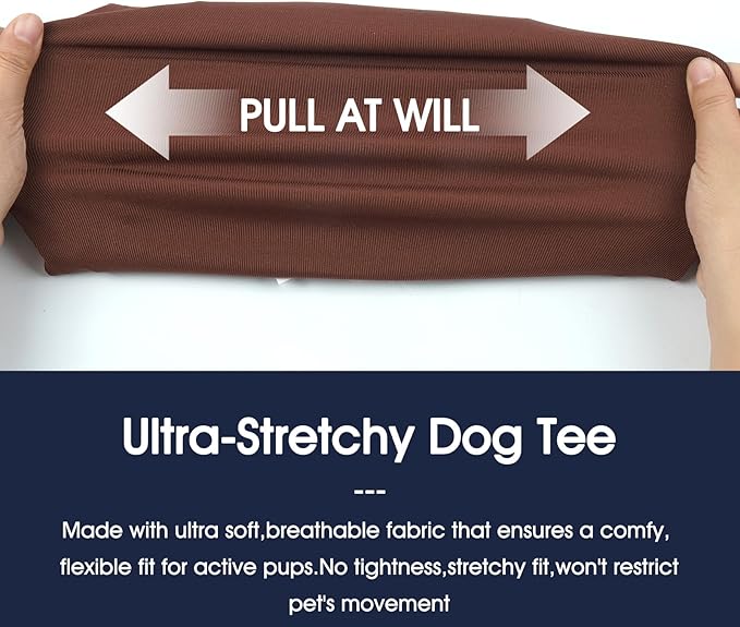 IECOii 2 Pack Great Dane Dog T Shirts | Comfortable Fabric Vest for Dogs with Sensitive Skin - Durable Fit - Spring, Summer, Fall Wear for Giant Breed, Coffee+DarkRed,5XL