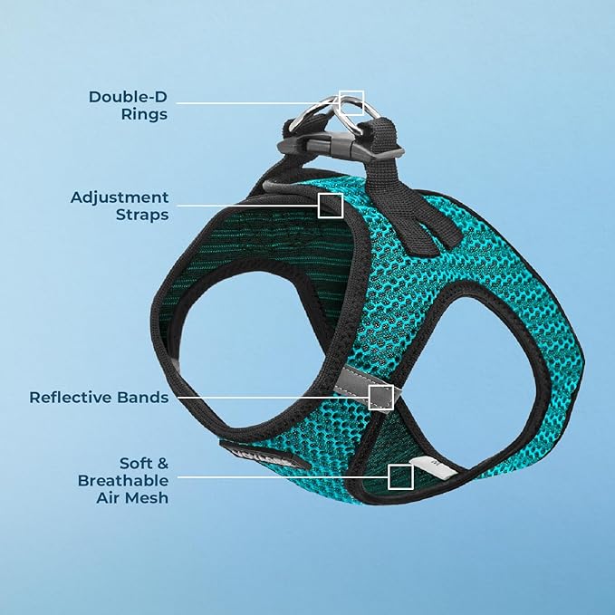 Best Pet Supplies Voyager Step-in Air Harness - All Weather Mesh, Reflective, No Pull Harness for Dogs, Cats - Secure with Hook & Loop Fastener, Buckle, Double D-Rings - Tone, XL