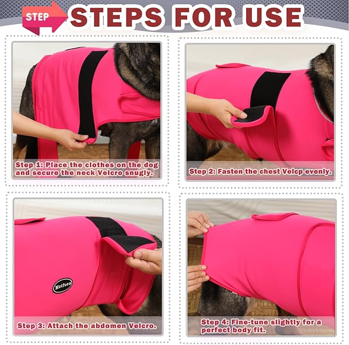 Dog Anxiety Vest, Skin-Friendly Thunder Jacket for Dogs, Dog Calming Shirt for Thunder, Fireworks, Vet Visits and Separation - Keep Pet Calm Without Medicine, Fit for Small Medium Large Dogs