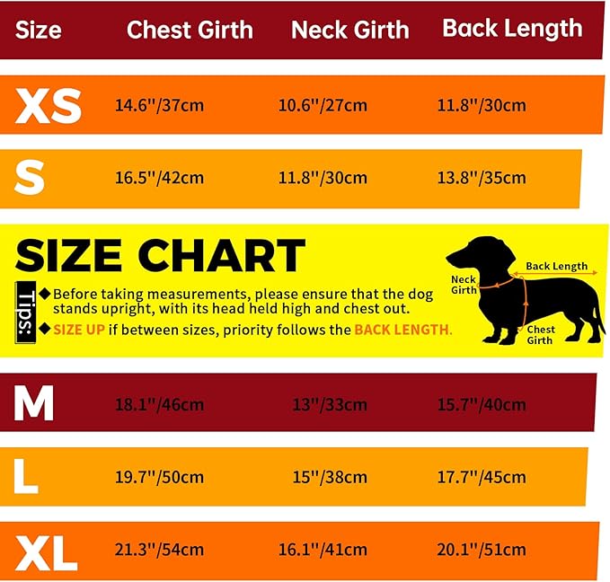 Lelepet Dachshund Coat Warm Dog Winter Coat Waterproof Dog Jacket with Fleece Lining, Reflective Outdoor Dachshund Snowsuit with Leash Hole Adjustable Neckline,Coats for Small Medium Dogs,Red, XS