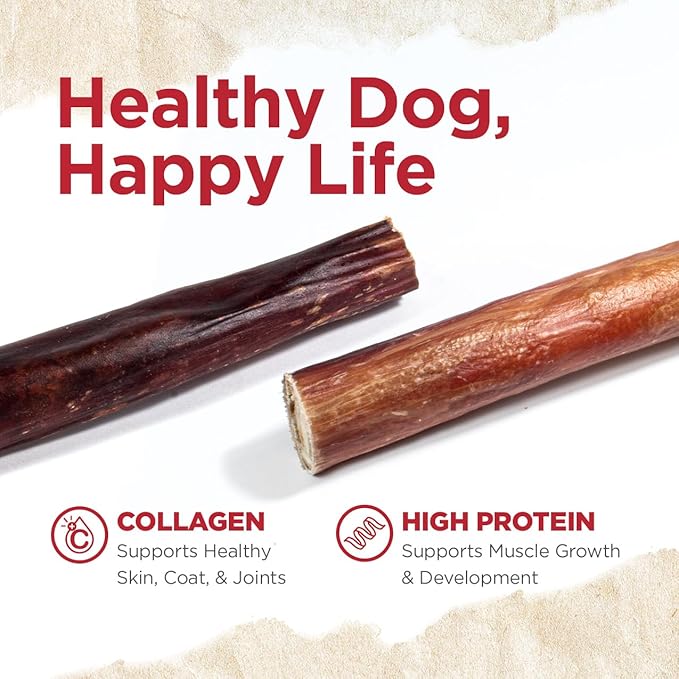 Natural Farm Power Bully Sticks Dog Chews (2-3”, 1 Pound Bag), 2-in-1 Power Chews: Premium Beef Cheek Wrapped in Beef Pizzle, Double Chewing Time, Promotes Dental Health, Great for Small Dogs