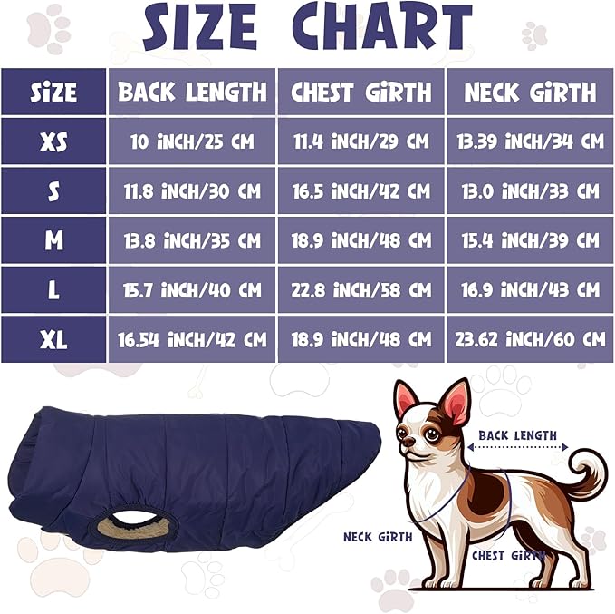 Syhood 2 Pieces Dog Jacket 2 Layers Fleece Lined Dog Jacket Warm Soft Windproof Small Pet Coat for Winter Cold Weather(M, Navy,Pink)