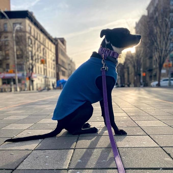 Gooby Stretch Fleece Vest Dog Sweater - Steel Blue, 6X-Large - Warm Pullover Super Stretchy Fleece Dog Jacket for Small to Large Dogs
