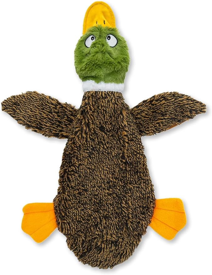 Best Pet Supplies Squeaky Dog Toys with Soft Durable Fabric for Small, Medium and Large Pets Interactive Toy for Indoor Play, Supports Active Biting and Play - 1Wild Duck, Large