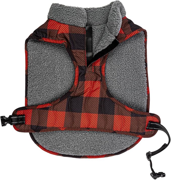 King Buck After-Hunt Quilted Sherpa Jacket, Buffalo Red, L/XL