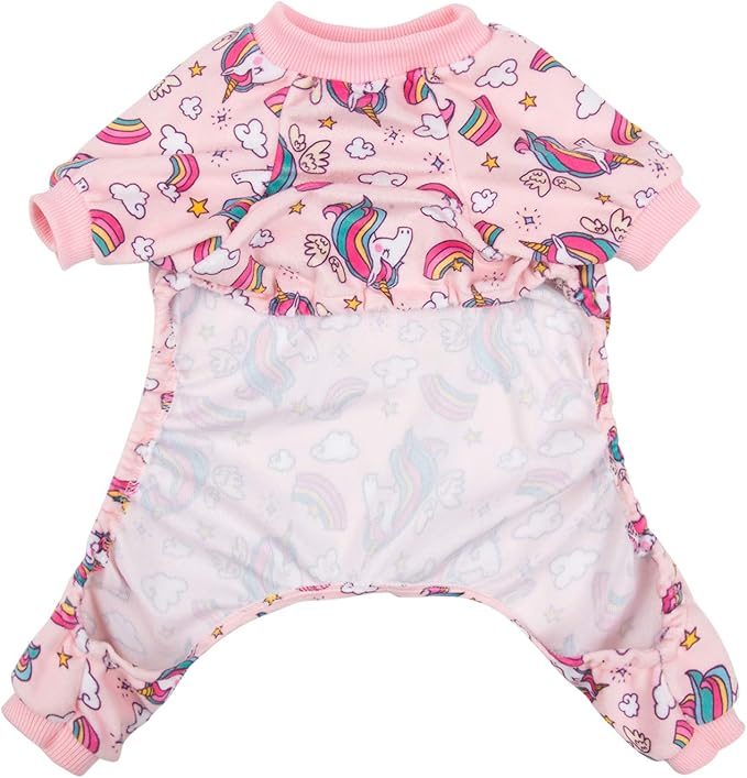 CuteBone Small Dogs Outfit Soft Puppy Onesies Pjs Dog Pajamas Pet Coat Cat Apparel Comfy Doggie Jumpsuit Bodysuit for All Seasons P67XL