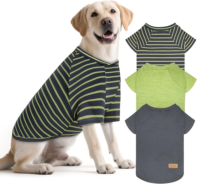 KYEESE 3Pack Dog Sweater Soft Pets Sweaters Pet Coat with Sleeves Pullover Pet Fleece Sweater Comfy Dog Sweaters for Medium Dogs Boy Lightweight Dogs Sweatshirt Stretchy Pets Clothes for Cold Weather