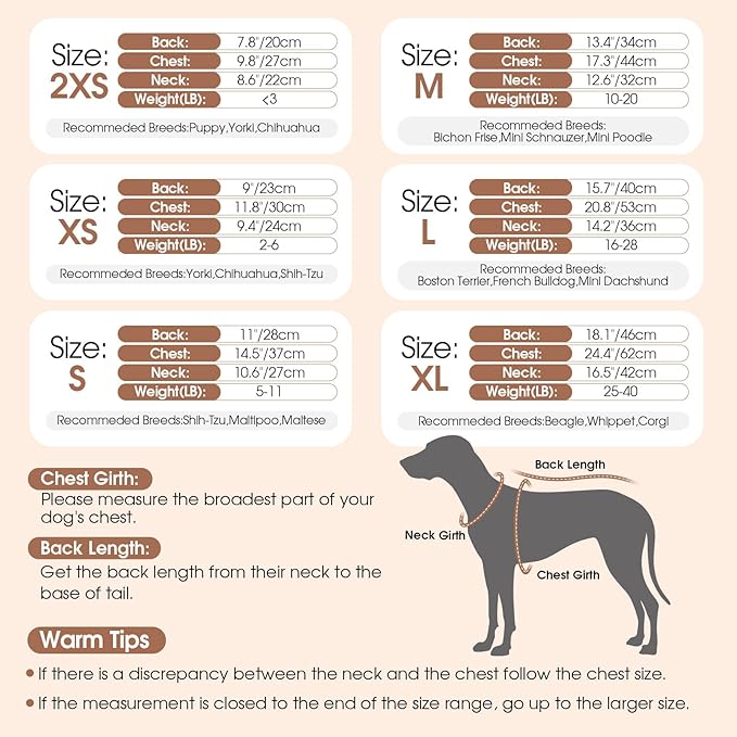 Dog Sweater Dress Plaid Knitwear for Small Medium Dogs Warm Puppy Pet Turtleneck Stretch Pullover Cute Fall Winter Vest Clothes with Leash Hole for Christmas (Coffee, L)