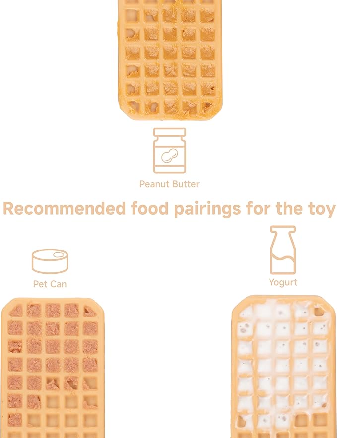 Durable Chew Toys for Large Dogs - Set of 3 Peanut Butter Flavor Dental Chew Toys, Long-Lasting Nylon for Aggressive Chewers, Reduces Tartar and Plaque