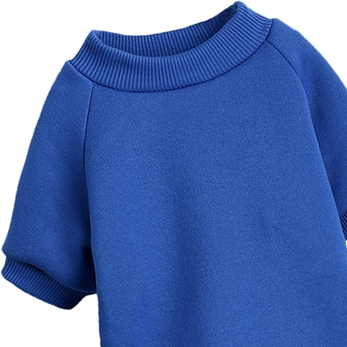 Puppy Sweater for Small Dogs Clothes Warm Winter Cat Clothe Pet Sweatshirt Knitwear Doggie Kitten Clothing, Blue, Large