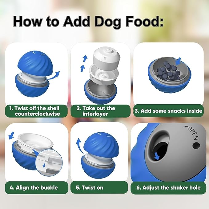 Zoomie Buddy 2.0 Interactive Dog Toys, 2 in 1 Interactive Dog Balls ＆ Pet Feeder, Dog Track Food Leaking Ball, New TPU Rolling Ball for Dogs with Fruit Plush Cover (Orange)