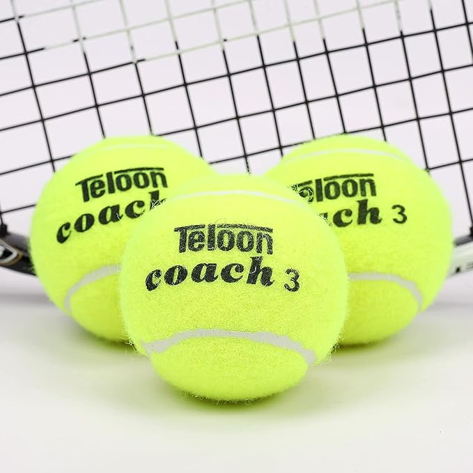 Teloon Pressure Training Tennis Balls-12 or 18 Count-Mesh Carry Bag，4 Colors Available，Pressureless Training Exercise Tennis Balls for Beginners.