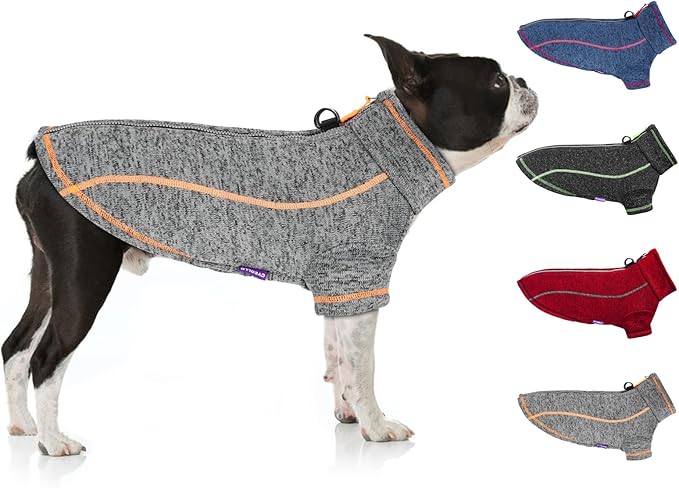 cyeollo Dog Jacket Fleece Jackets with Reflective Strip and Dual D Ring Zipper Winter Coats for Small Dog Clothes Pet Clothes Apparel