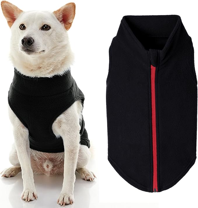 Gooby Boys 3X-Large Chest (~28.5 Inch) Zip Up Fleece, Black, 3X-Large 28.5 US