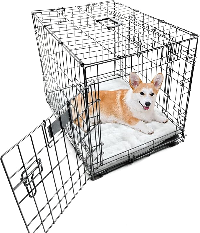 Dog Bed Crate Mat(30" X 19"), Soft Plush Dog Bed Pad Machine Washable Crate Pad, Sleeping Mat with Anti Slip Bottom