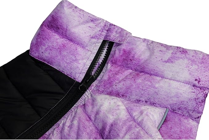 Micai Warm Dog Coat - 4 Legs Covered Waterproof Windproof Reflective Vest, Zippered Adjustable Outdoor Snow Jacket for Small Medium Large Dogs - Purple XXXXL