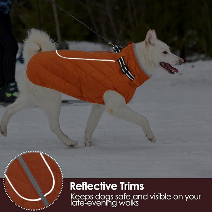 AOFITEE Extra Small Dog Jacket, Waterproof Dog Coat for Winter, Turtleneck Winter Jacket with Back Zipper, Reflective Pet Coat Small Snowsuit, Small Pet Snowsuit Chihuahua, Yorkshire