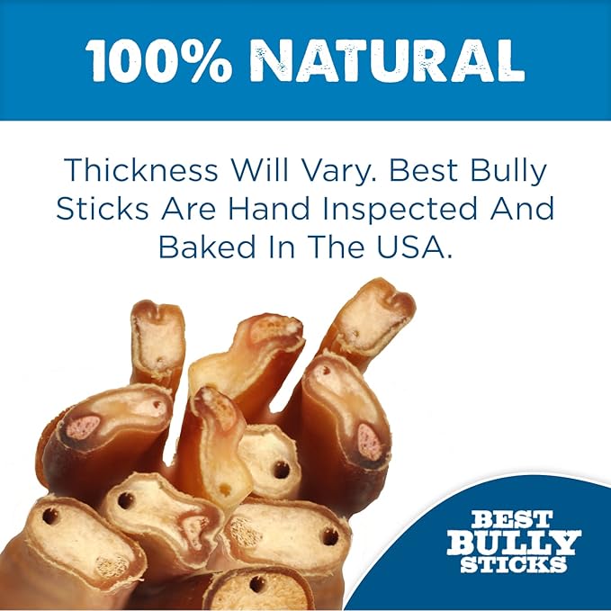 Best Bully Sticks Jumbo Bully Sticks - 12 Inch, 25 Count (Pack of 1) - Natural, Grass-Fed Beef, Single Ingredient, Grain-Free, Rawhide Alternative, Dog Treats for Large Dogs