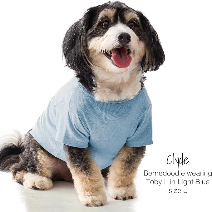 Toby II - The Perfect Tee, 3 Pack Short Sleeve Pet T-Shirt 100% Organic Cotton Tees Clothes for Small, Medium, Large Dogs, Navy Camo, X-Small